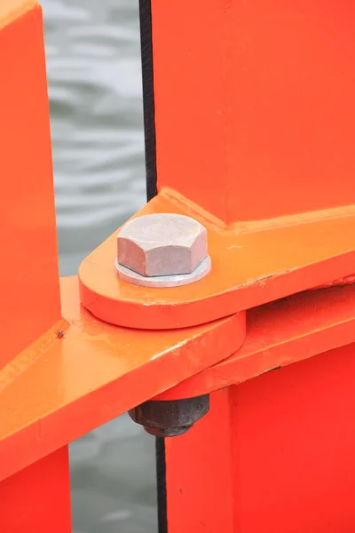 Orange hinge — Stock Photo, Image