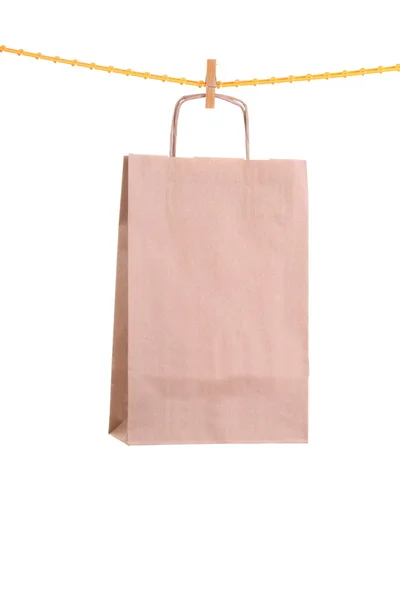 Compras bolsas de regalo marrón aislado —  Fotos de Stock