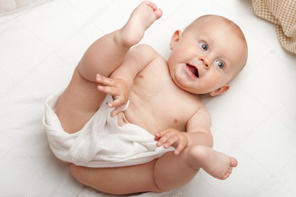 Baby boy in diaper