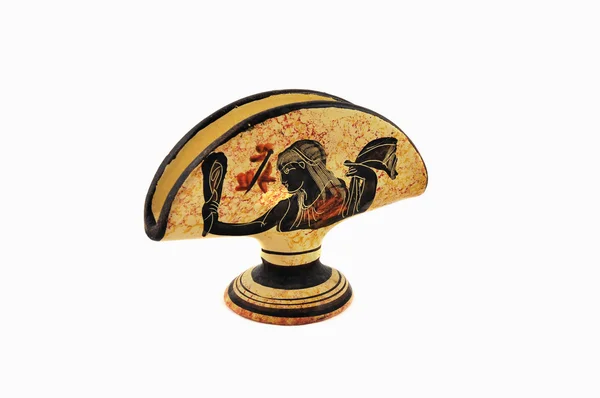 Serviettenhalter aus Keramik mit antiken Ornamenten — Stockfoto