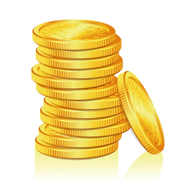 Stack of Gold Coins — Stock Vector