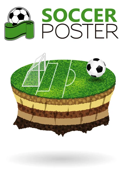 फुटबॉल पोस्टर — स्टॉक व्हेक्टर