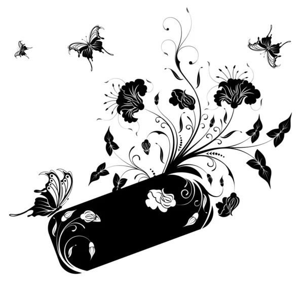Bloemenkader — Stockvector