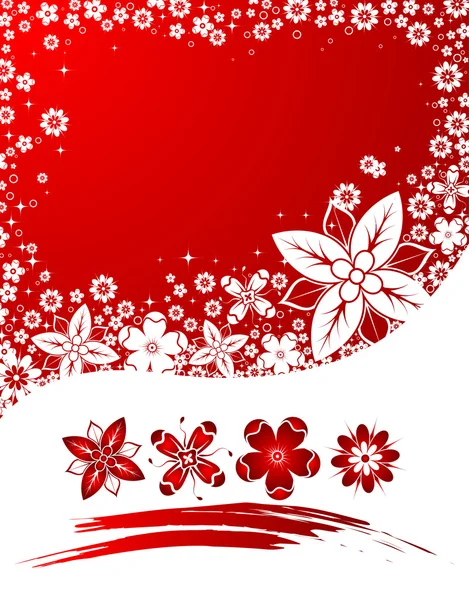 Cadre de fond de fleur — Image vectorielle