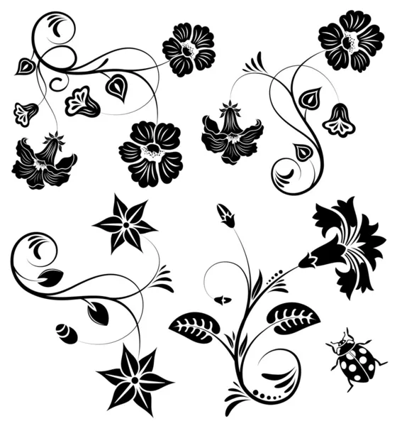 Recueillir bordure de fleur — Image vectorielle