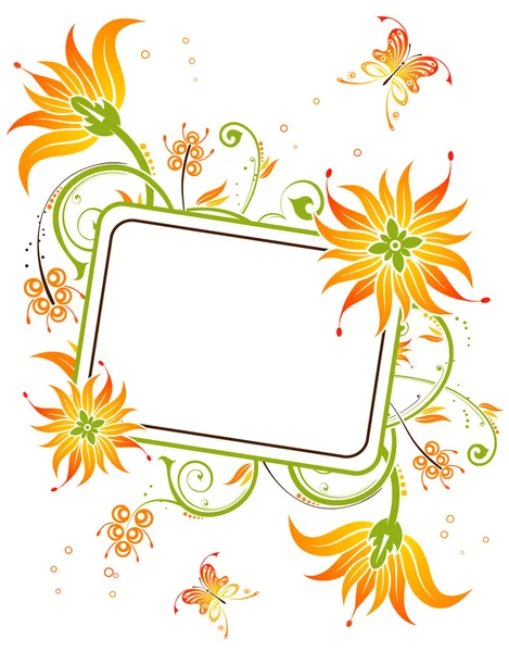 stock vector Floral frame