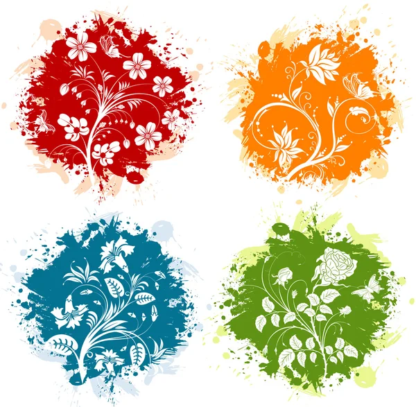 Floral grunge — Stock Vector