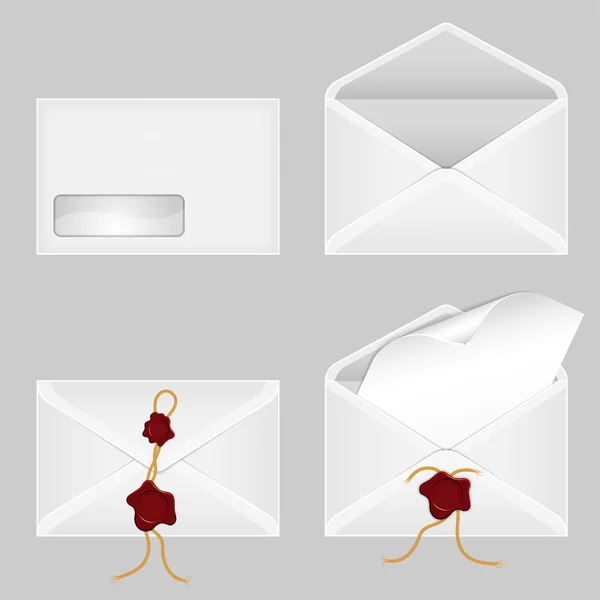 Комплект конвертов — стоковый вектор