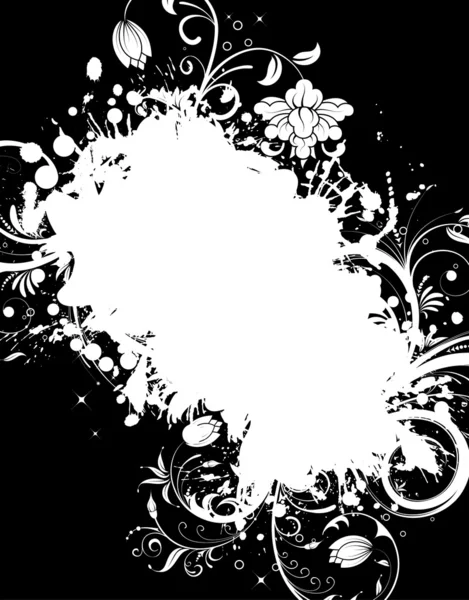 Grunge blommig bakgrund — Stock vektor