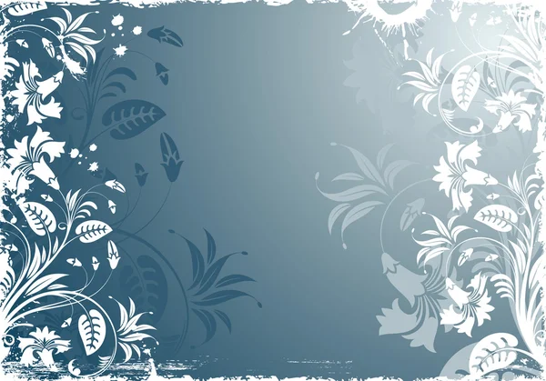 Grunge 花卉帧 — 图库矢量图片
