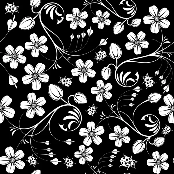 Blomma sömlösa mönster — Stock vektor