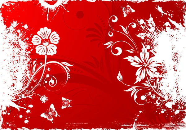 stock vector Grunge Floral Background