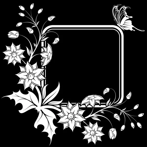 Flower frame — Stock Vector