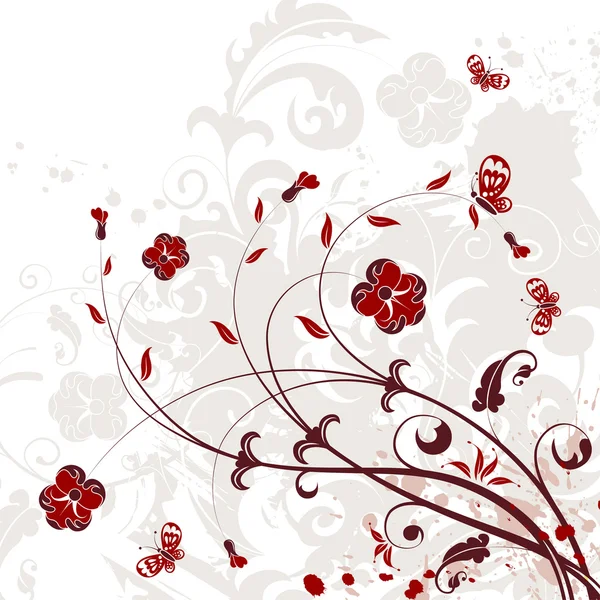 Grunge Floral background — Stock Vector