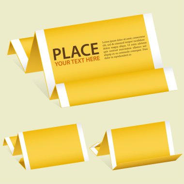 Collect Paper Origami Banner clipart