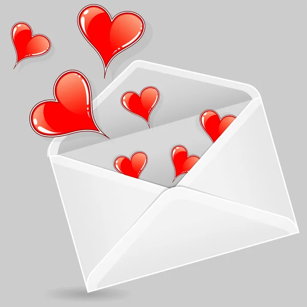 Enveloppe de Saint Valentin — Image vectorielle