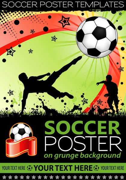 Poster di calcio — Vettoriale Stock