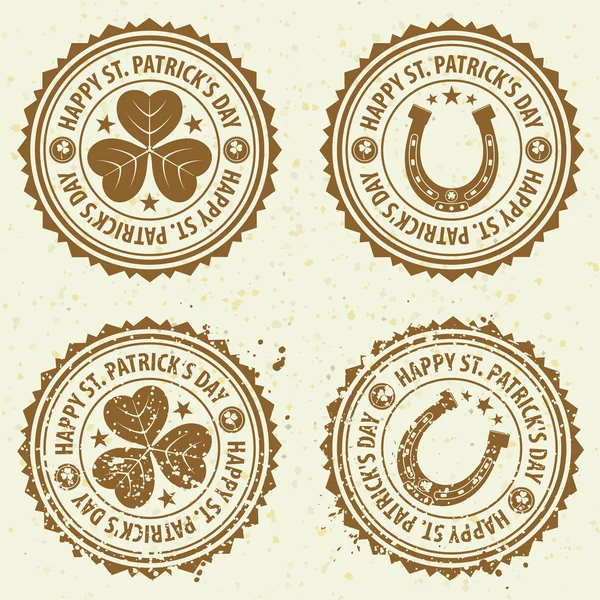 San Patricio sellos de día — Vector de stock