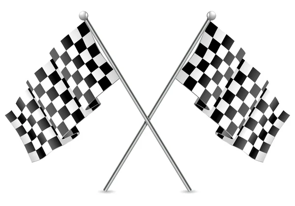 Racing cuadros banderas acabado — Archivo Imágenes Vectoriales