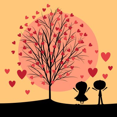 Çift aşk ağacının altında