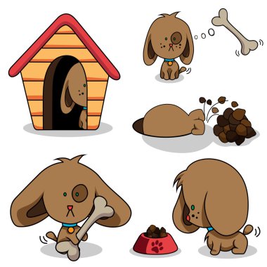 Cute cartoon dog clipart