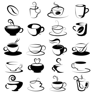 Coffee and tea design elements clipart