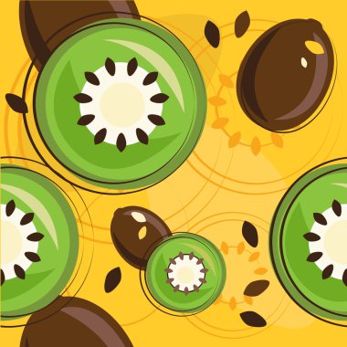 Pattern of kiwi clipart