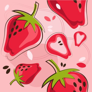 Pattern of strawberry clipart