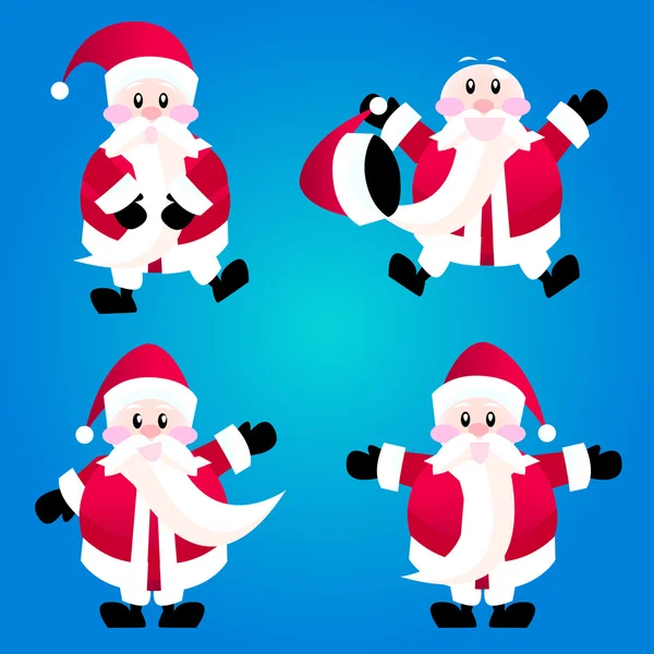 Santa claus stripfiguren — Stockvector