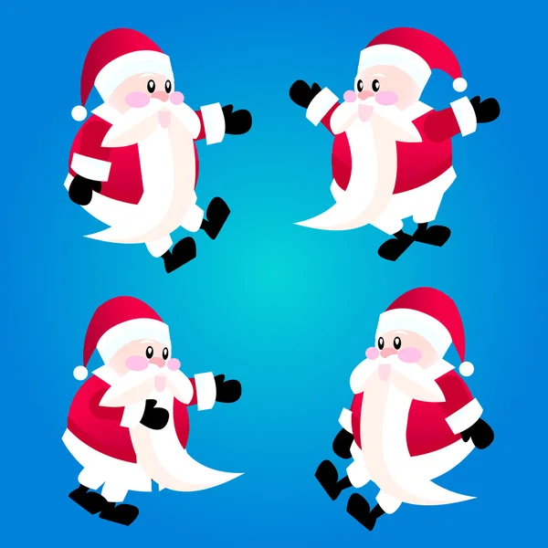 Santa Claus rajzfilmfigurák — Stock Vector