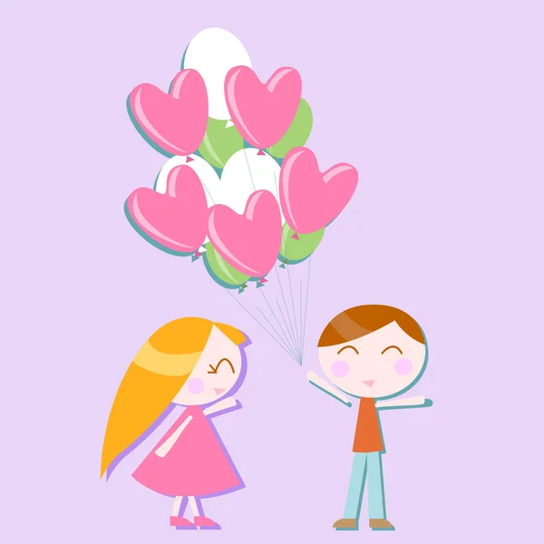 爱情气球 — 图库矢量图片
