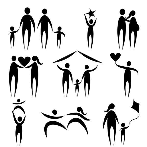 Symboles familiaux — Image vectorielle