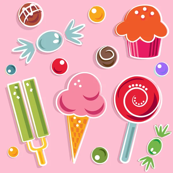 Candies and sweet — Stock Vector