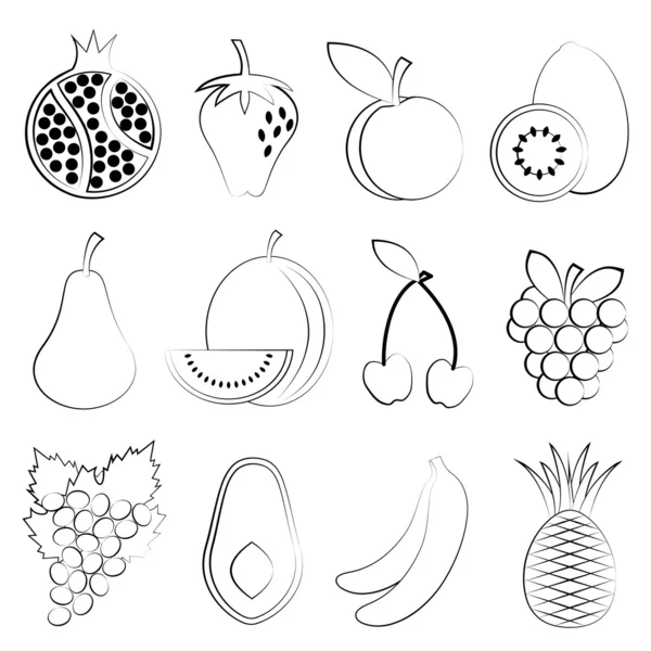 Dibujo de fruta — Archivo Imágenes Vectoriales