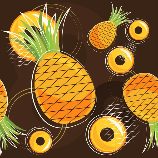 Mönster av ananas — Stock vektor