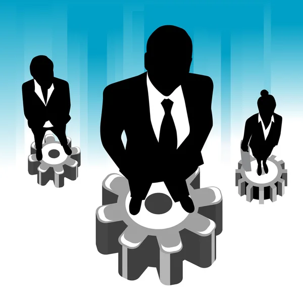 Equipe de negócios (visão de alto ângulo ) — Vetor de Stock