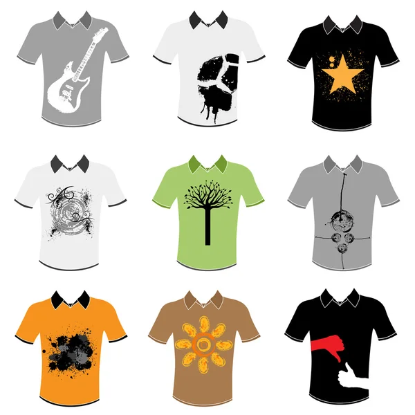 T shirt set di design — Vettoriale Stock