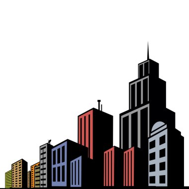 Modern city clipart