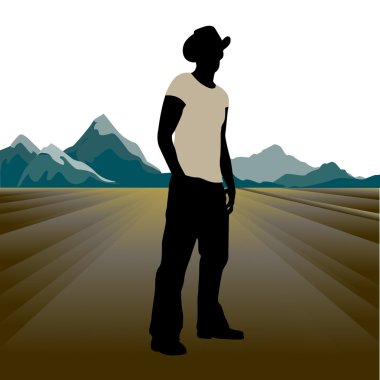 Cowboy silhouette clipart