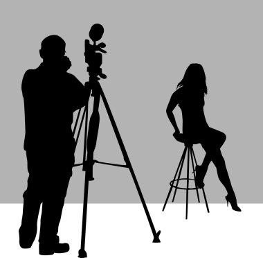 Photographer silhouette clipart