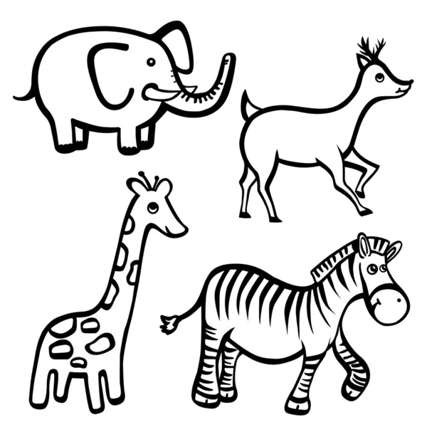 Kreslené zvířata — Stockový vektor
