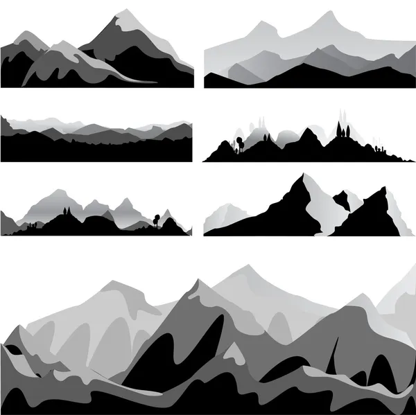 Ensemble de montagne — Image vectorielle
