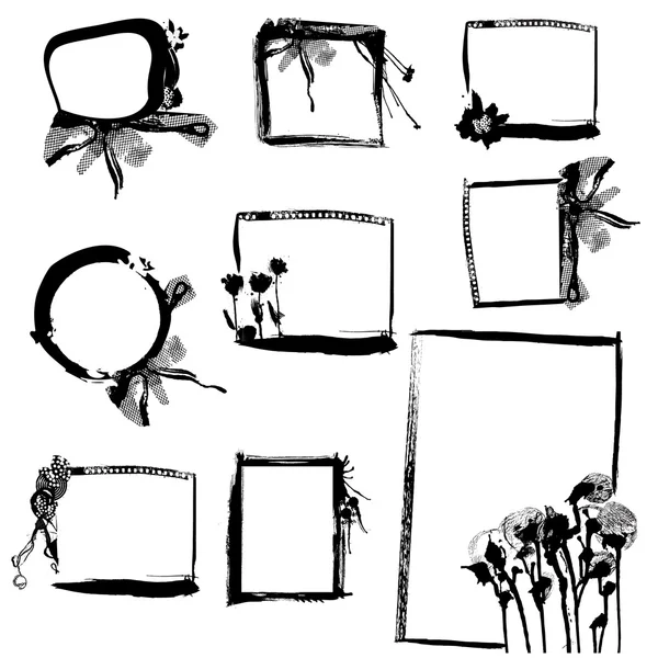 Ensemble Grunge Frame — Image vectorielle
