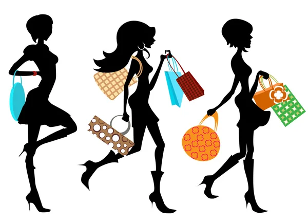 Mujer de compras — Archivo Imágenes Vectoriales