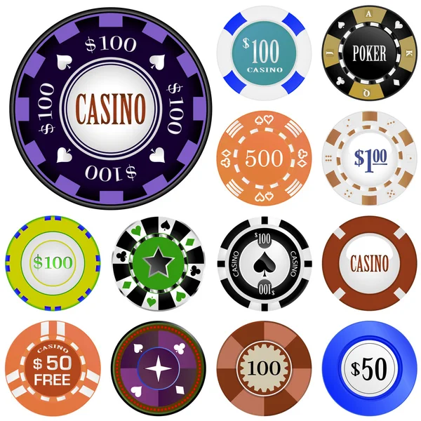 赌博筹码 — 图库矢量图片