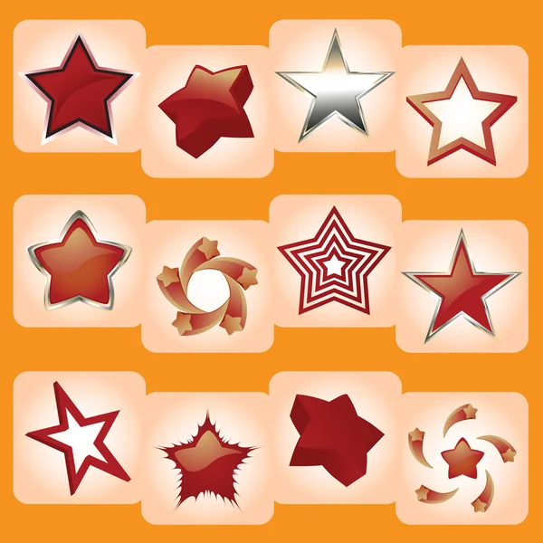 Иконы звёзд — стоковый вектор