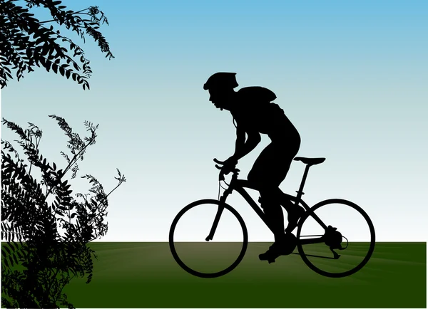 Silhouette design de vélo — Image vectorielle