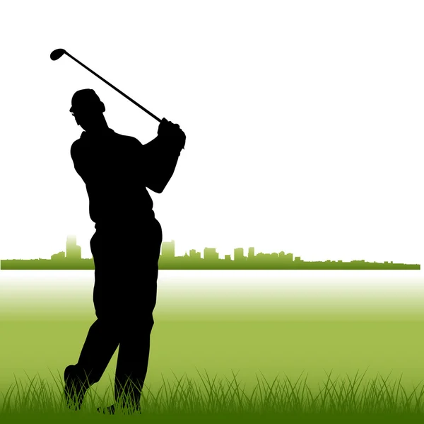 Golf silhuett design — Stock vektor