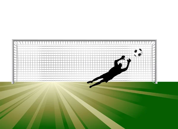 Goalkeeper silhouette — Stock Vector
