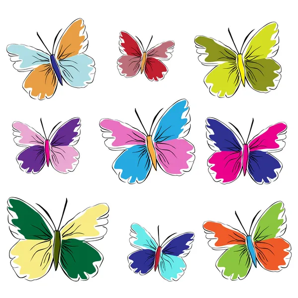 Метеликів набір — стоковий вектор